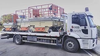 transporte de plataformas elevatórias