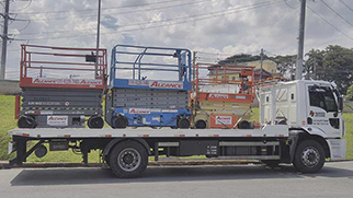 transporte de plataformas elevatórias