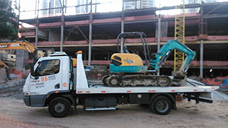 transportes de escavadeiras
